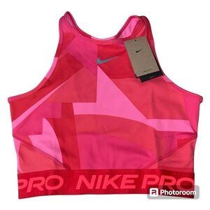 Nike Pro Womens Dri Fit  Cropped Training Tank Top Racerback FD0954-635, All Sz